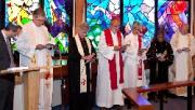 The Chapel at Shore Memorial Hospital celebrated its 5th anniversary on May 27 with a musical tribute and interfaith service blessing. Pictured during the celebration ceremony are Rabbi Shalom Plotkin from Beth El Synagogue in Margate; Father Peter DiToma The Chapel at Shore Memorial Hospital celebrated its 5th anniversary on May 27 with a musical tribute and interfaith service blessing. Pictured during the celebration ceremony are Rabbi Shalom Plotkin from Beth El Synagogue in Margate; Father Peter DiToma